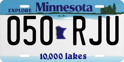 MN license plate 050RJU