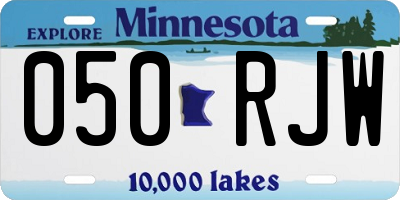 MN license plate 050RJW