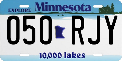MN license plate 050RJY