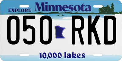 MN license plate 050RKD