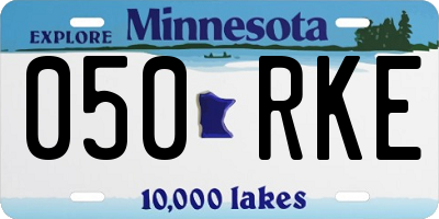 MN license plate 050RKE
