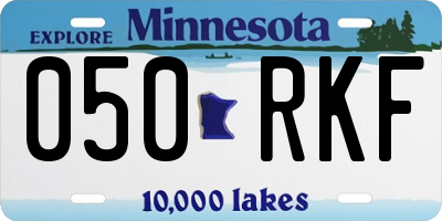 MN license plate 050RKF