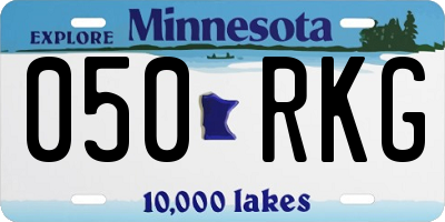 MN license plate 050RKG