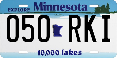 MN license plate 050RKI
