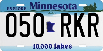 MN license plate 050RKR
