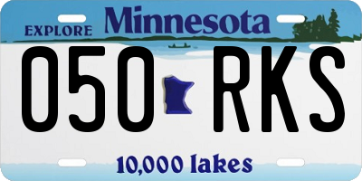 MN license plate 050RKS