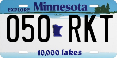 MN license plate 050RKT