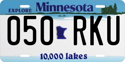 MN license plate 050RKU