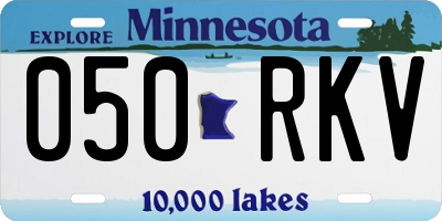 MN license plate 050RKV