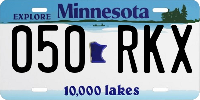 MN license plate 050RKX