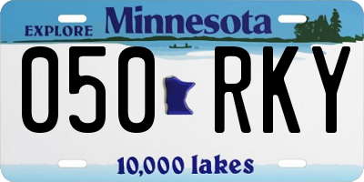 MN license plate 050RKY