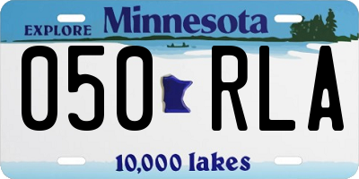MN license plate 050RLA