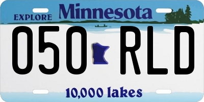 MN license plate 050RLD