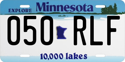 MN license plate 050RLF
