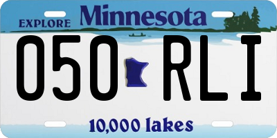 MN license plate 050RLI
