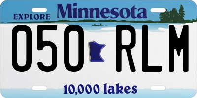 MN license plate 050RLM