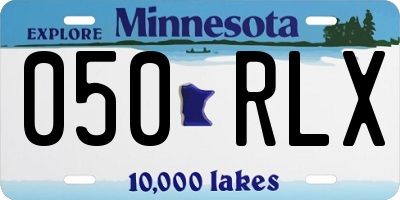 MN license plate 050RLX