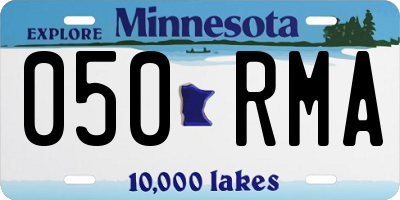 MN license plate 050RMA