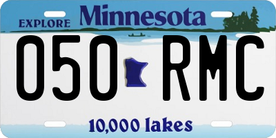MN license plate 050RMC