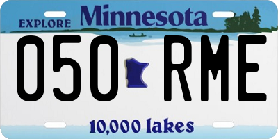 MN license plate 050RME