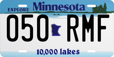 MN license plate 050RMF