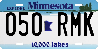 MN license plate 050RMK