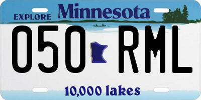 MN license plate 050RML