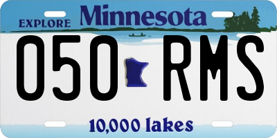 MN license plate 050RMS