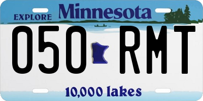 MN license plate 050RMT