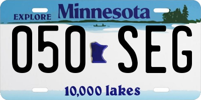 MN license plate 050SEG