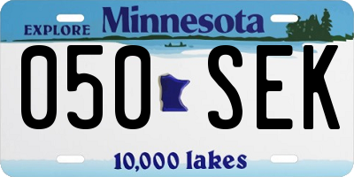 MN license plate 050SEK