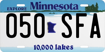 MN license plate 050SFA