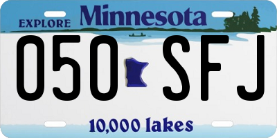 MN license plate 050SFJ
