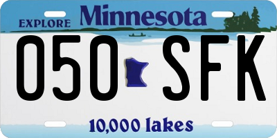 MN license plate 050SFK