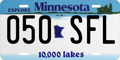 MN license plate 050SFL