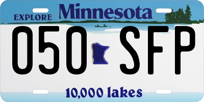 MN license plate 050SFP