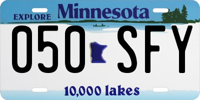 MN license plate 050SFY