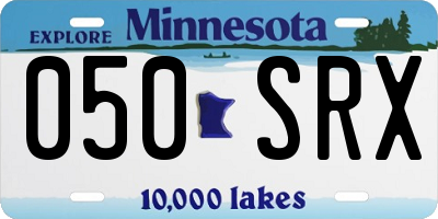 MN license plate 050SRX