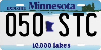 MN license plate 050STC