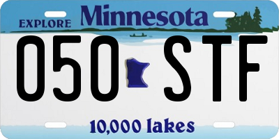 MN license plate 050STF