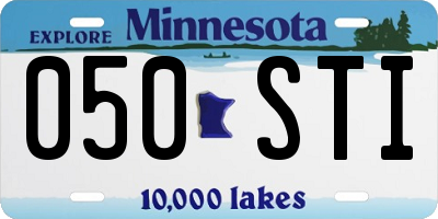 MN license plate 050STI