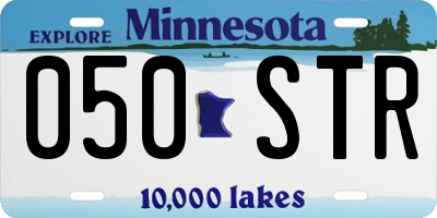 MN license plate 050STR