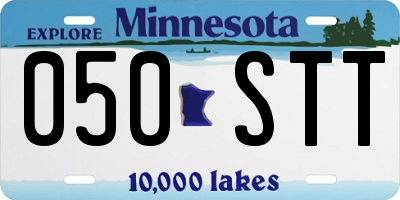 MN license plate 050STT