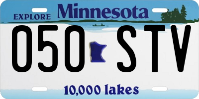MN license plate 050STV