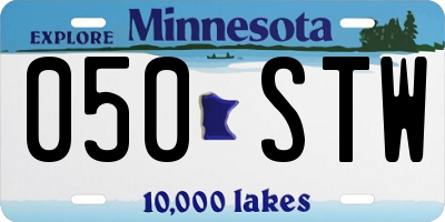 MN license plate 050STW