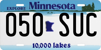MN license plate 050SUC