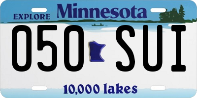 MN license plate 050SUI