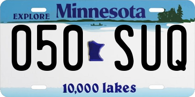 MN license plate 050SUQ