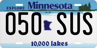 MN license plate 050SUS