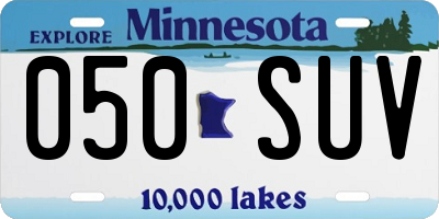 MN license plate 050SUV